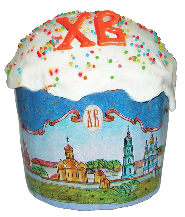 Кулич на белом фоне