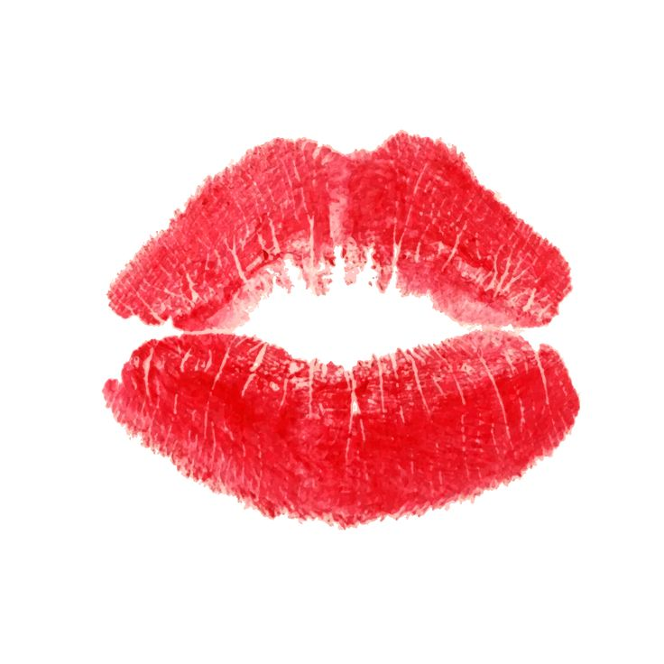 Поцелуйчики губной помадой