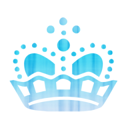 Синяя корона в векторе