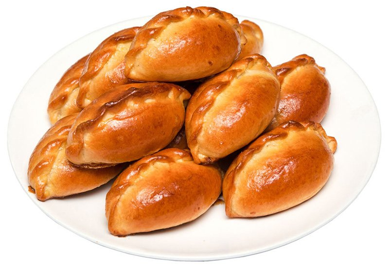 Пирожки на тарелке