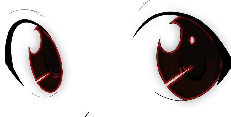 Анимешные глаза на прозрачном фоне