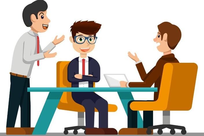 Деловая беседа иллюстрации