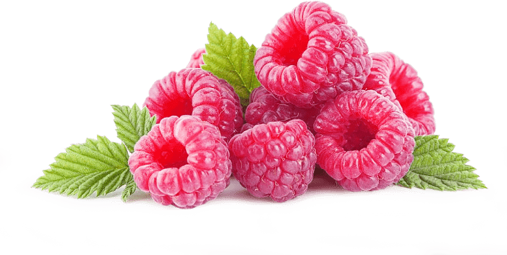 Ягода малина на белом фоне