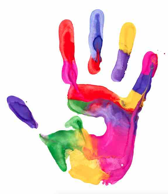 Разноцветные Отпечатки рук