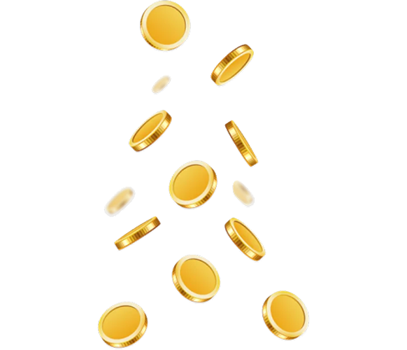 Падающие золотые монеты