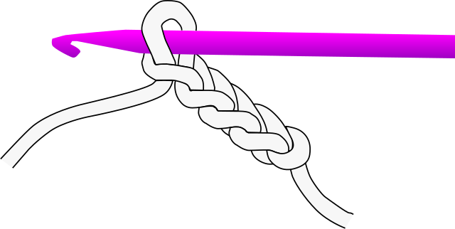 Крючок для вязания на прозрачном фоне