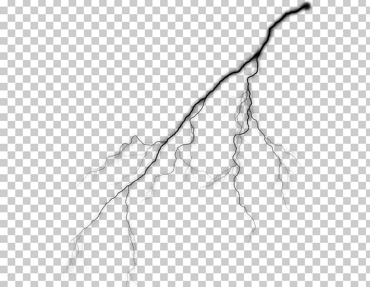 Черная молния на прозрачном фоне