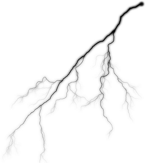 Белая молния на черном фоне