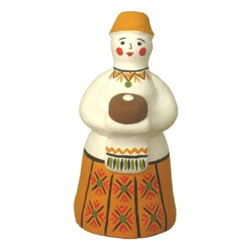 Каргопольская глиняная игрушка крестьянка