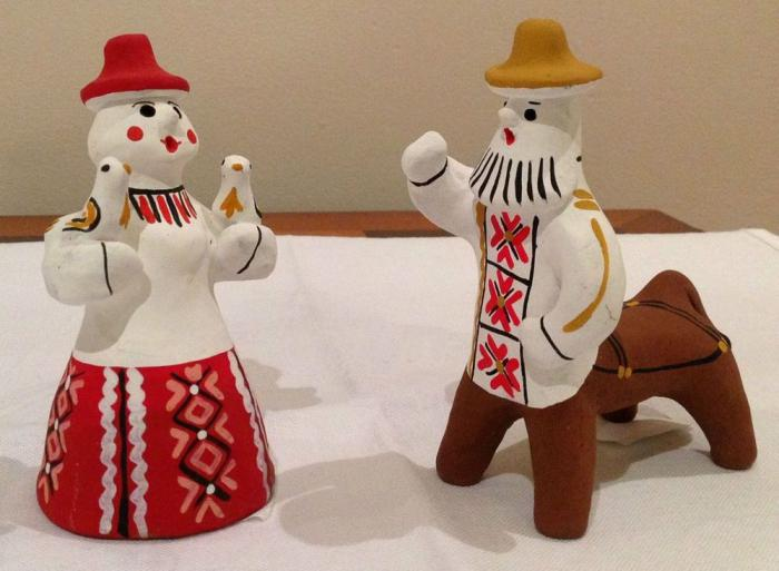 Каргопольские игрушки из глины