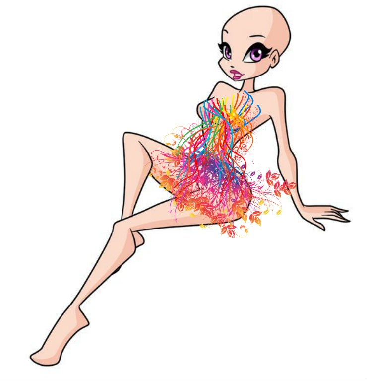 Манекены Винкс для рисования в Paint