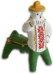 Каргопольская глиняная игрушка конь Полкан