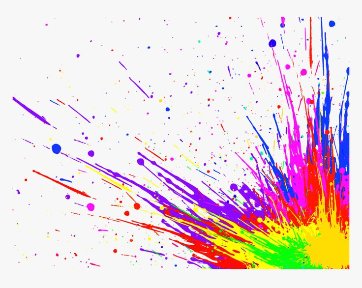 Яркие краски без фона