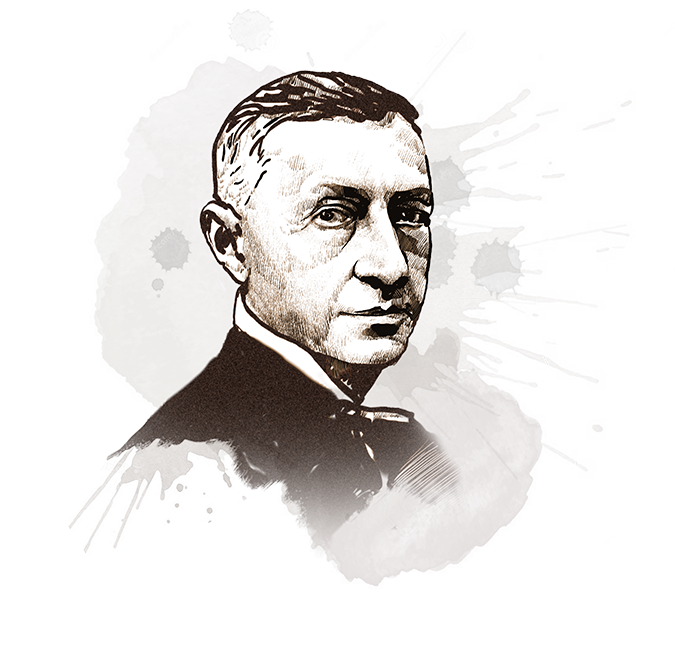 Иван Бунин на белом фоне