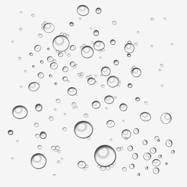 Пузыри воды на прозрачном фоне