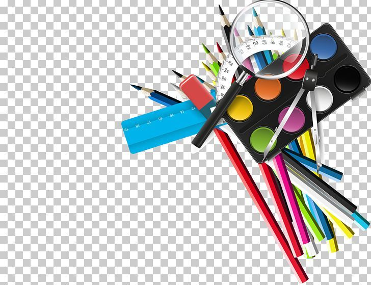Канцтовары на прозрачном фоне