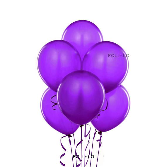 Воздушные шарики фиолетовые