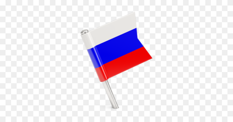 Флажок России на прозрачном фоне