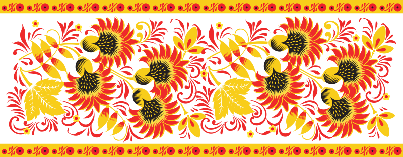 Хохломская роспись бордюрчик