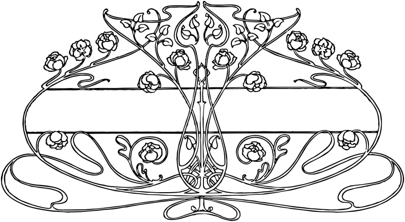 Элемент узора в стиле Модерн (ар-нуво)