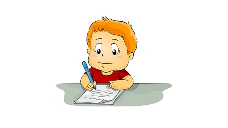 Школьник на прозрачном фоне