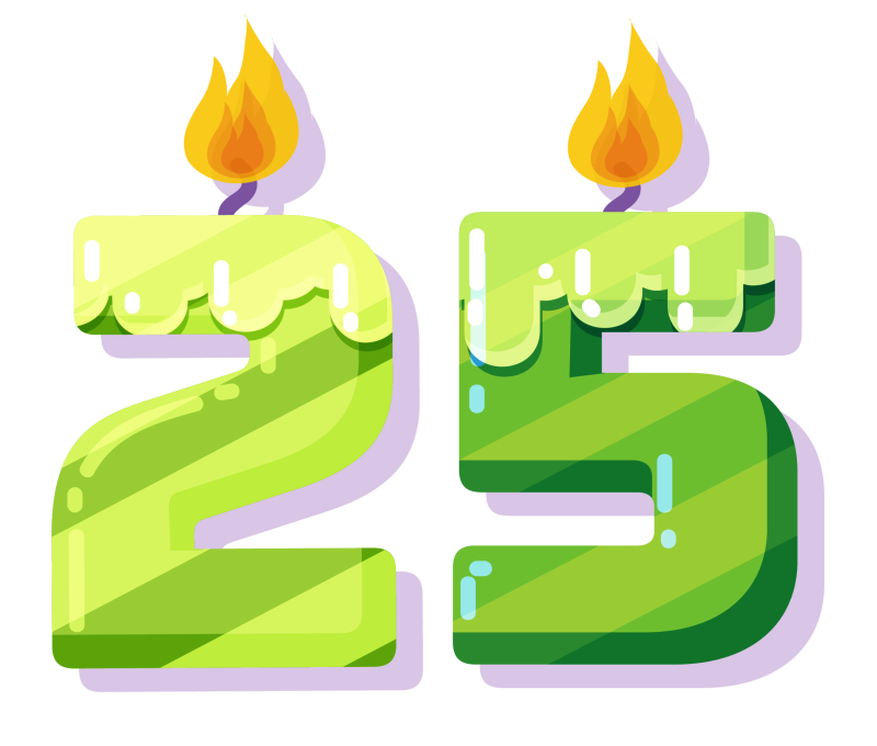 Цифра 25 красивая картинка