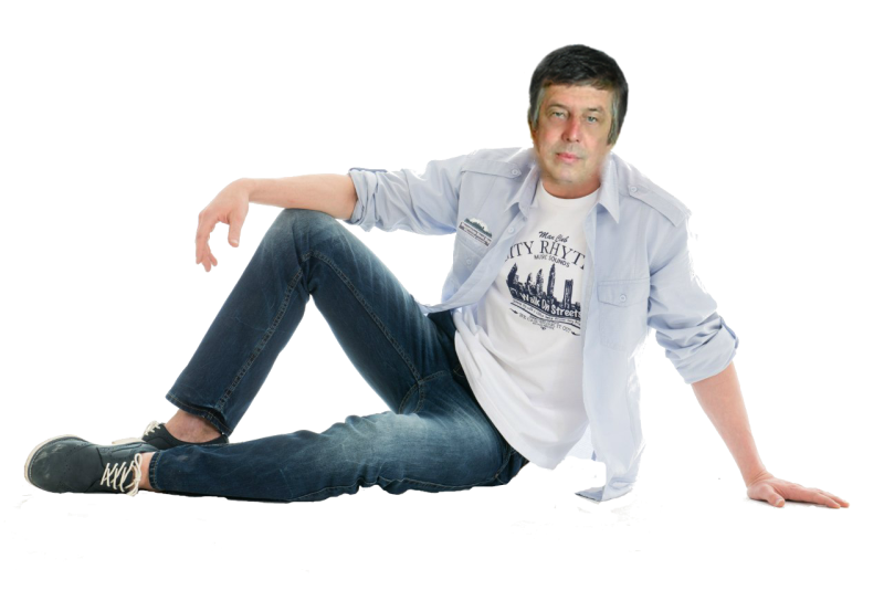 Парень на белом фоне