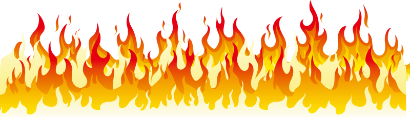 Пламя на белом фоне