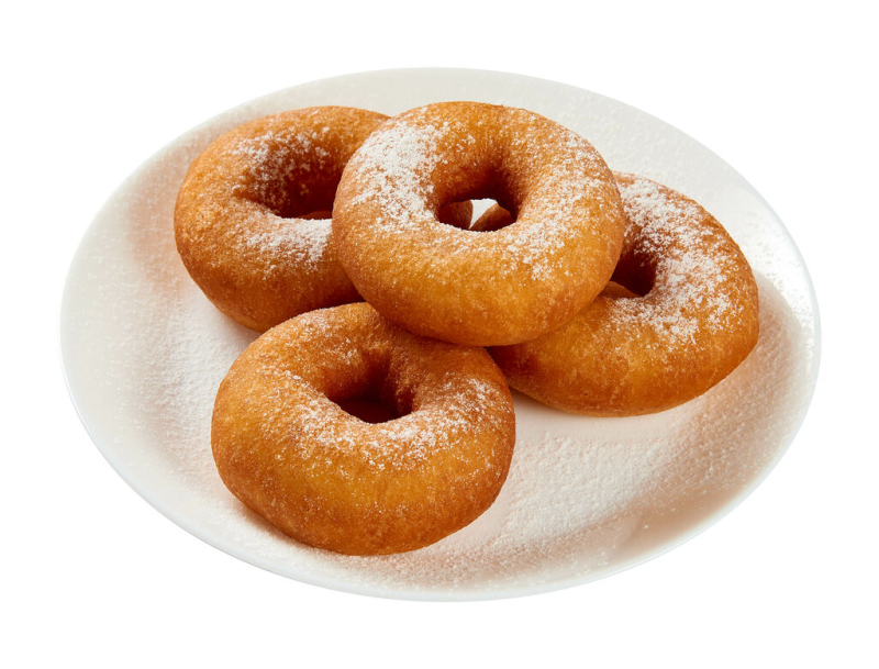 Пончики с сахарной пудрой