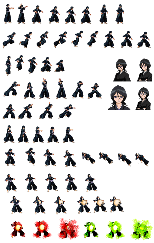 Спрайты персонажей аниме