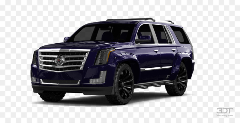 Cadillac Escalade на белом фоне