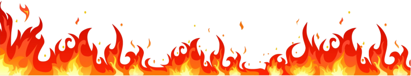 Огонь на белом фоне