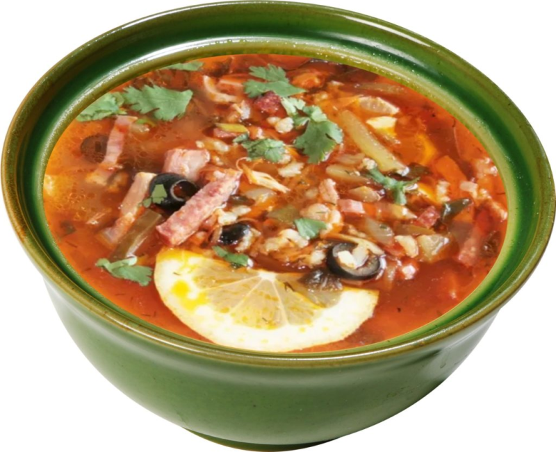 Солянка мясная в горшочках
