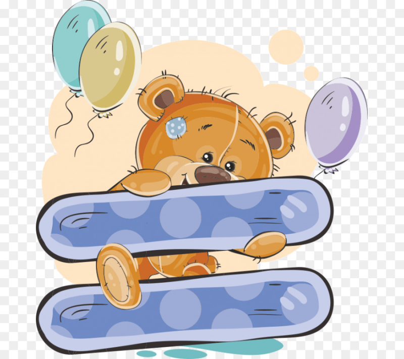 Иллюстрация Медвежонок с машинкой