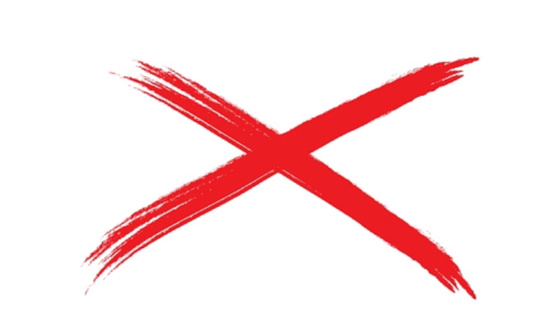 Красный перечеркивающий крест