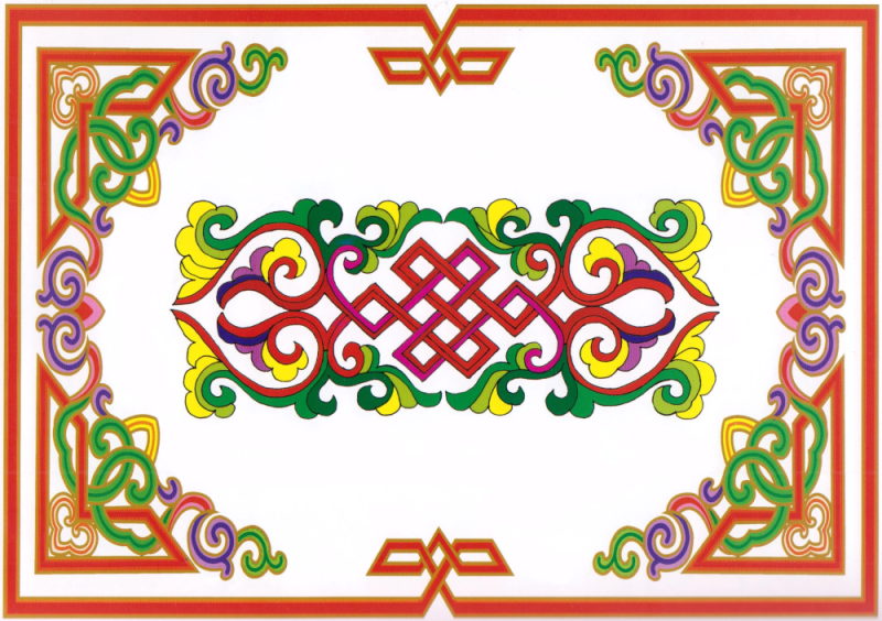 Бурятский орнамент Хамар угалза
