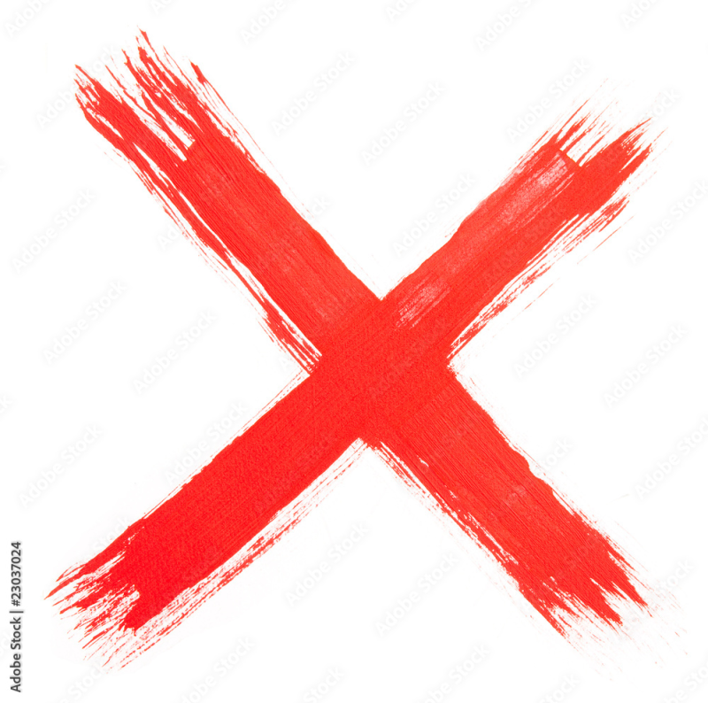 Красный крестик на белом фоне