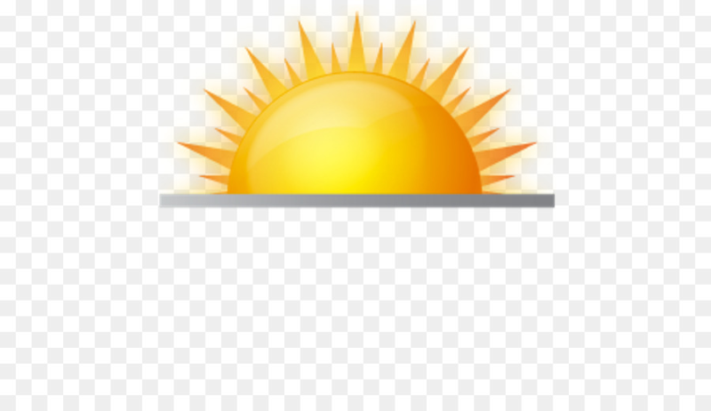 Закат солнца на прозрачном фоне