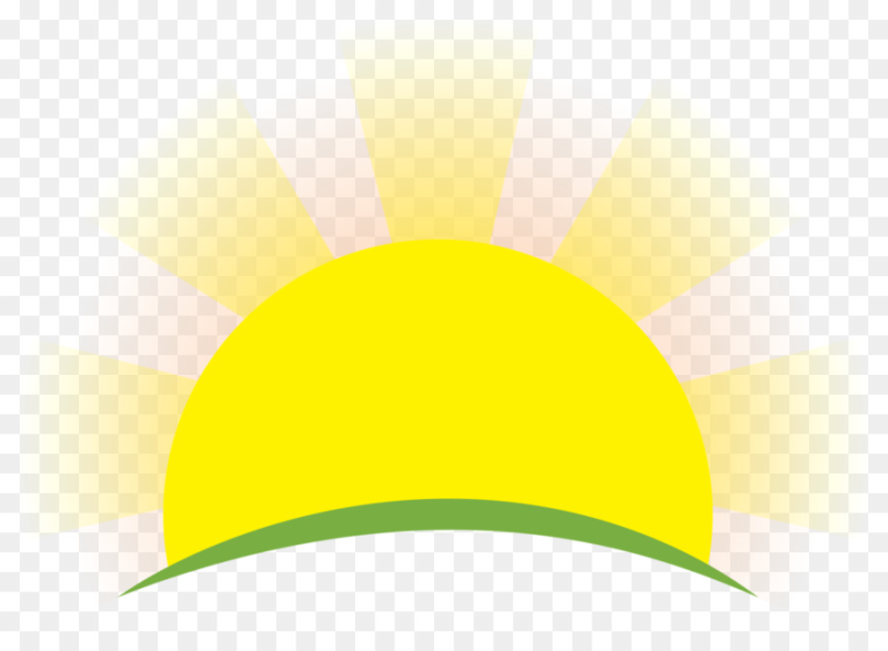 Восходящее солнце на прозрачном фоне