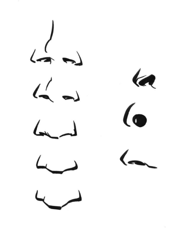 Аниме нос девушки