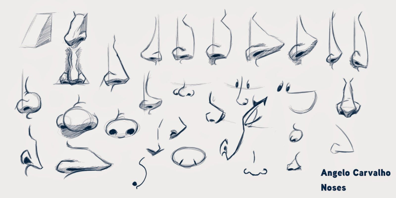 Стили рисования носа аниме