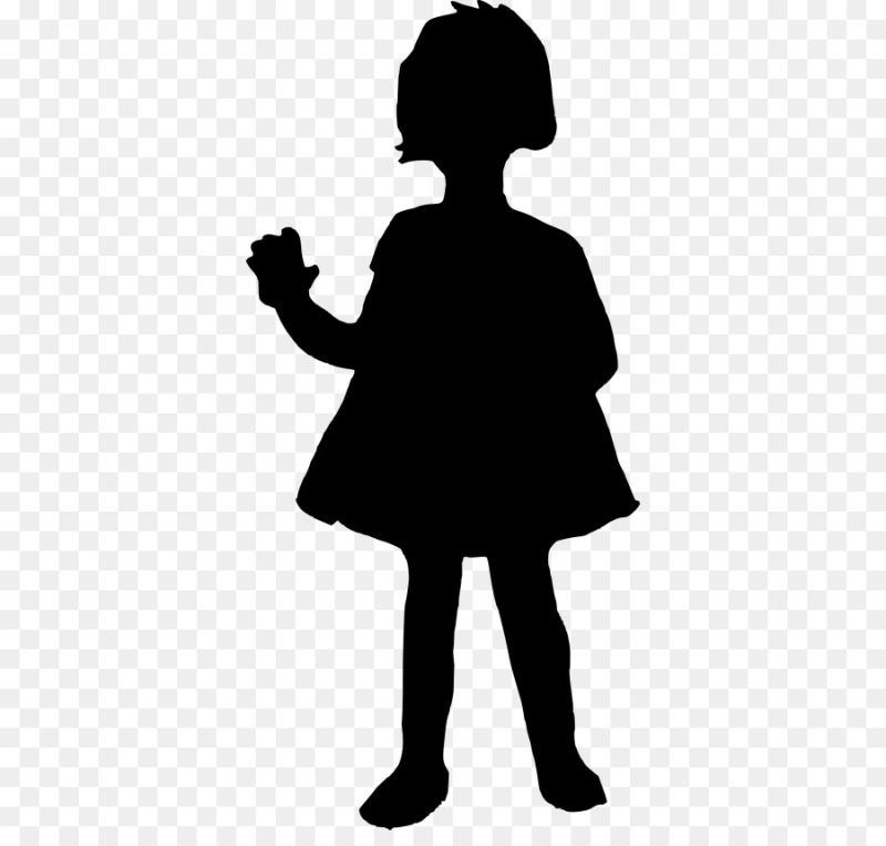 Силуэт ребенка на прозрачном фоне