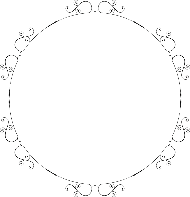 Круглая Винтажная рамка