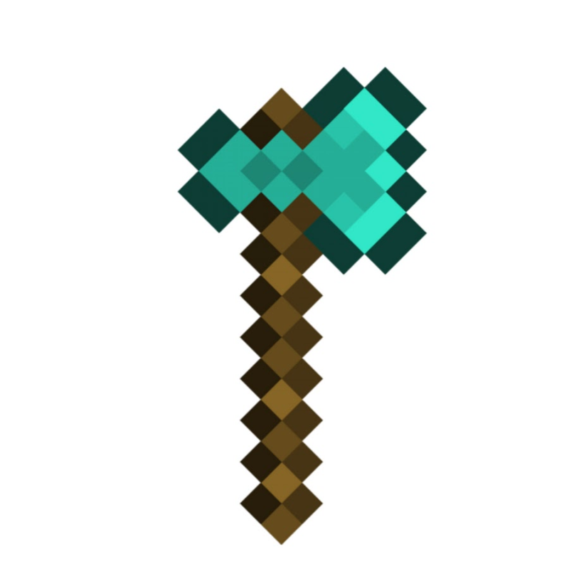 Изумрудный топор в майнкрафт