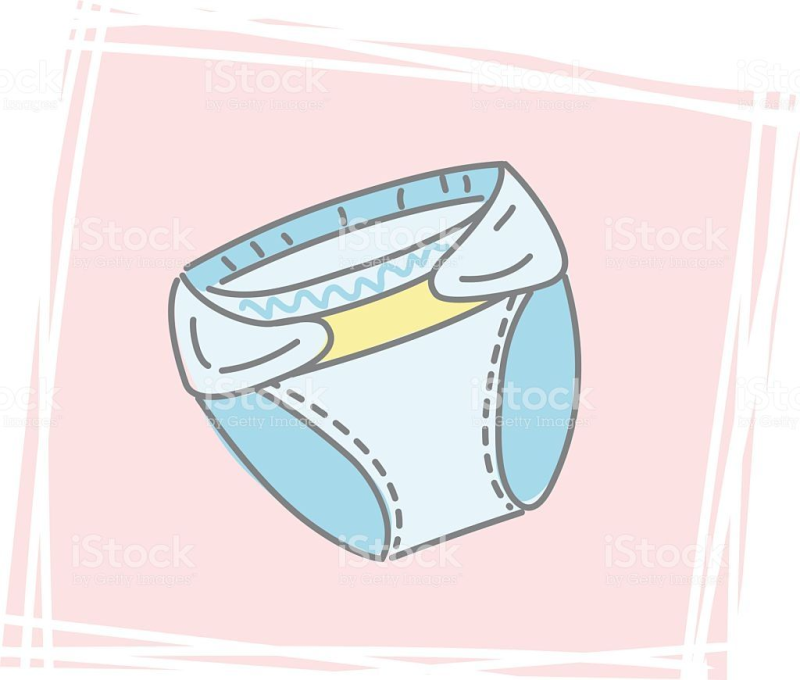 Нарисованный подгузник