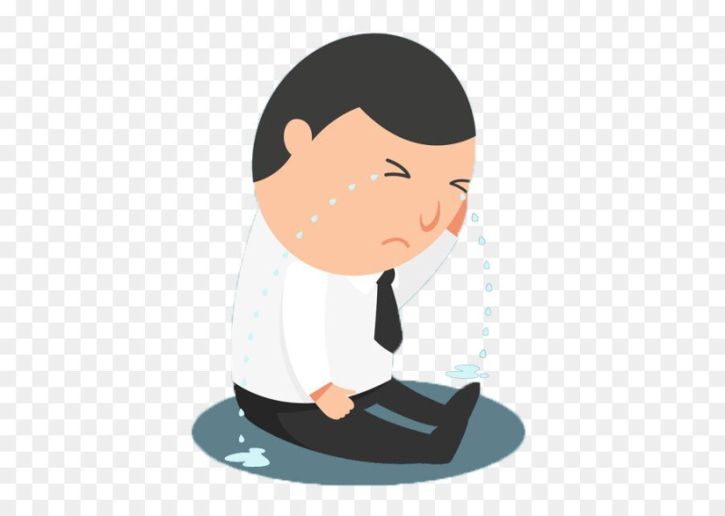 Плачущий человек без фона