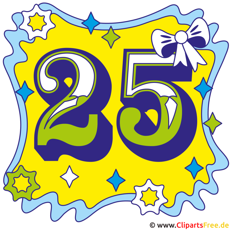 Открытка "с юбилеем! 25"