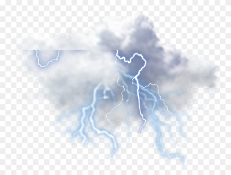 Молния без фона