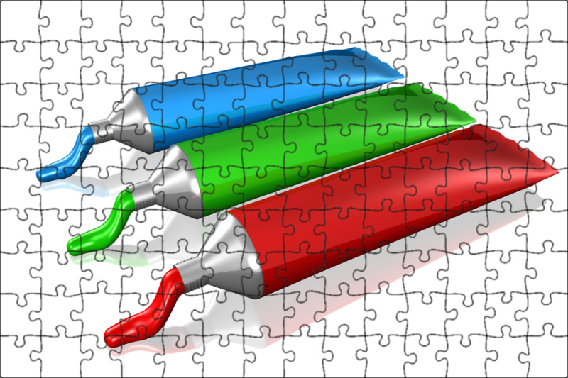 Тюбики краски на прозрачном фоне