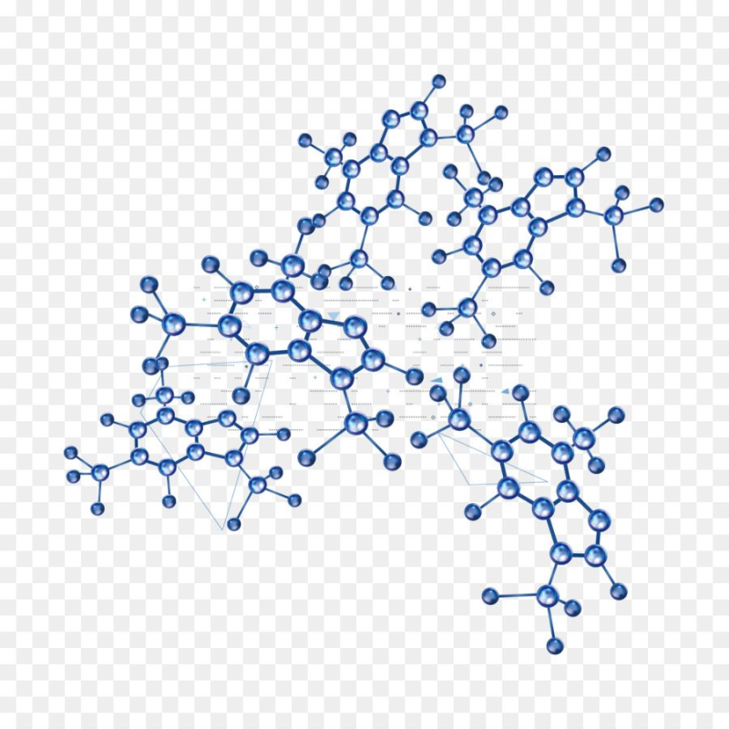 Молекулярная структура на прозрачном фоне